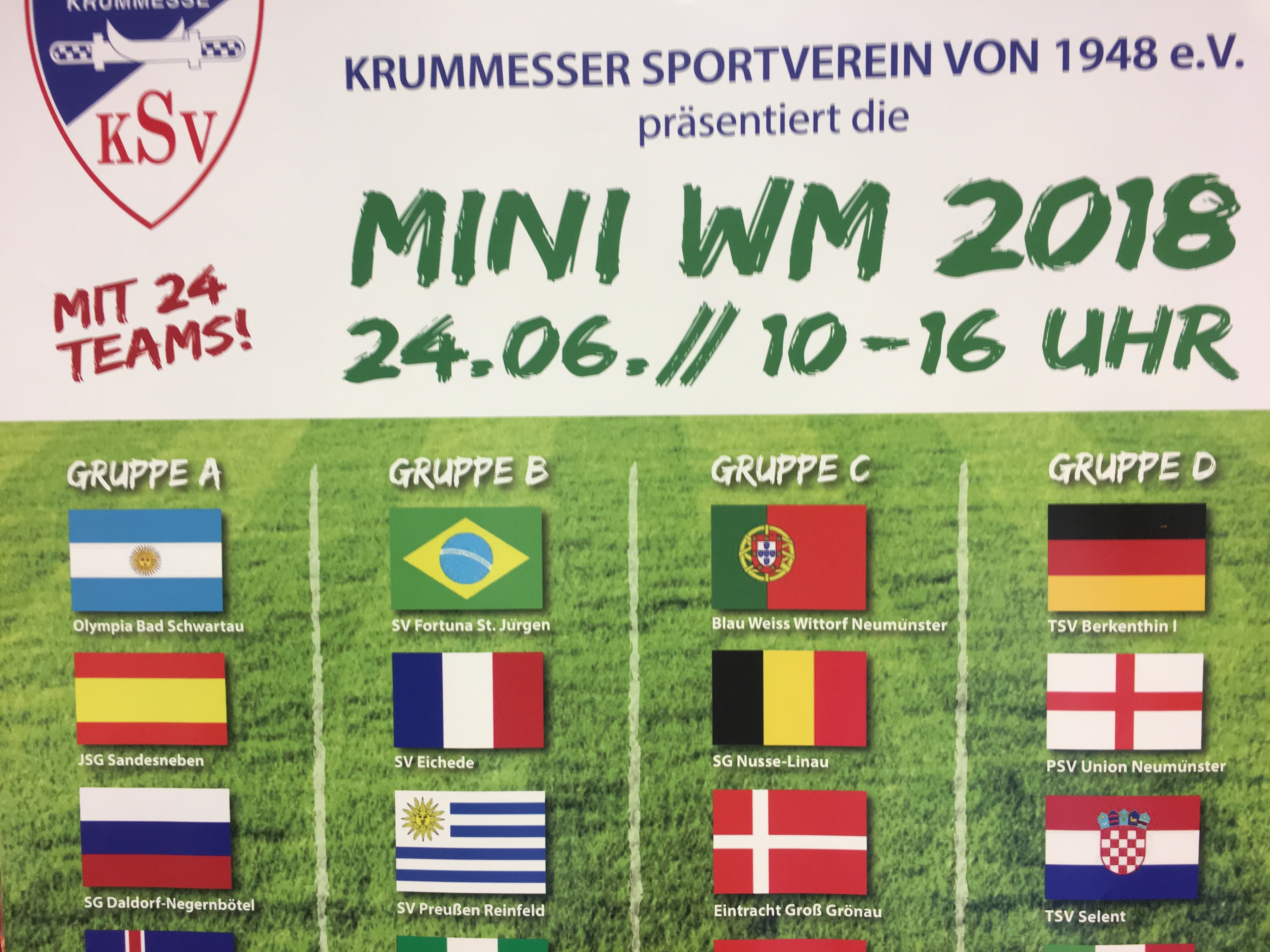 Krummesser SV Ist Veranstalter Von Mini-WM Am 24. Juni In Groß Schenkenberg