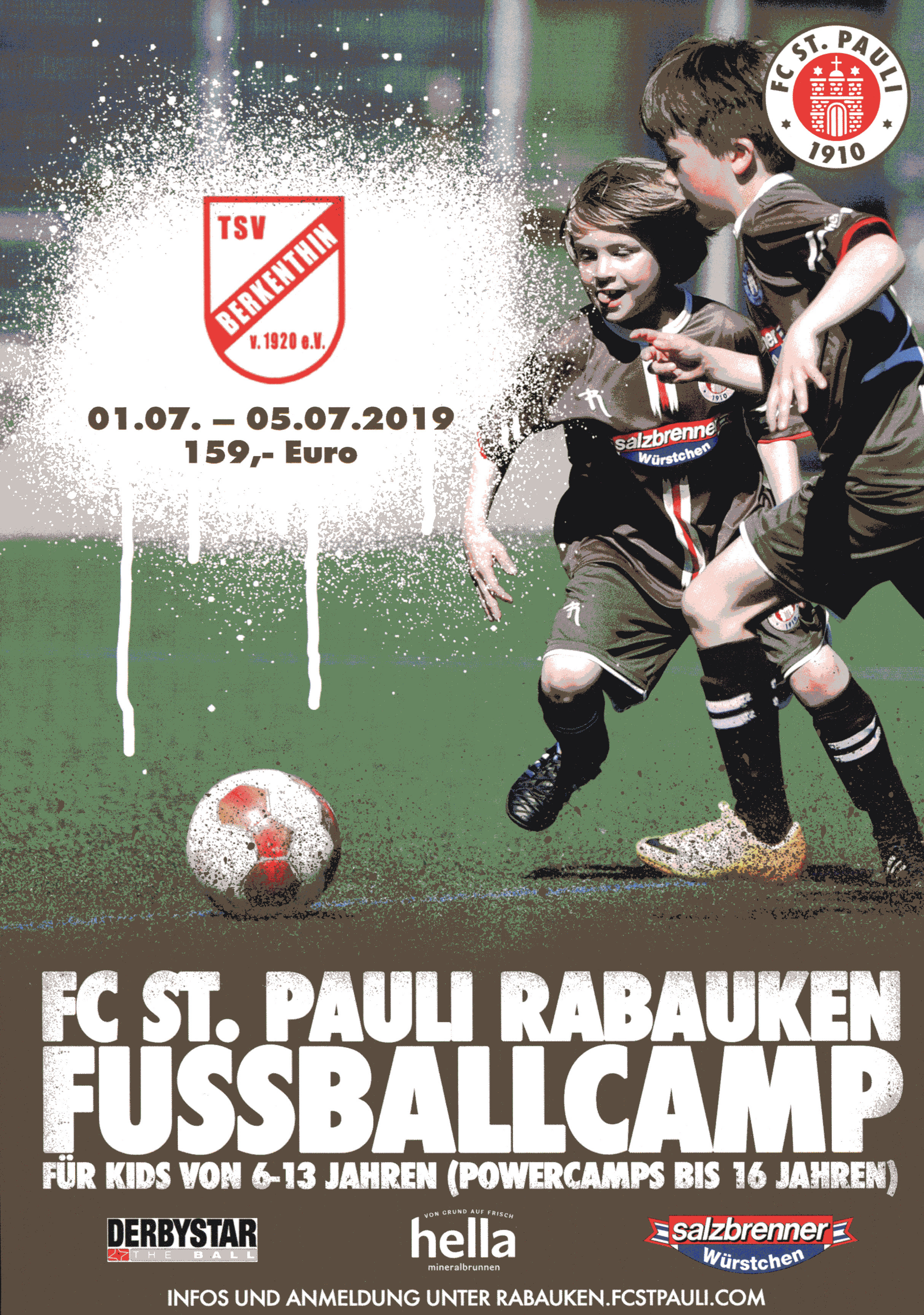 FC St. Pauli Rabauken Bieten In Den Sommerferien 2019 Wieder Ein Fußballcamp Beim TSV Berkenthin An