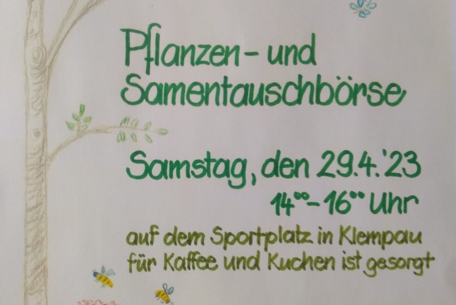 Pflanzen- Und Samentauschbörse Am Samstag, 29.04. In Klempau