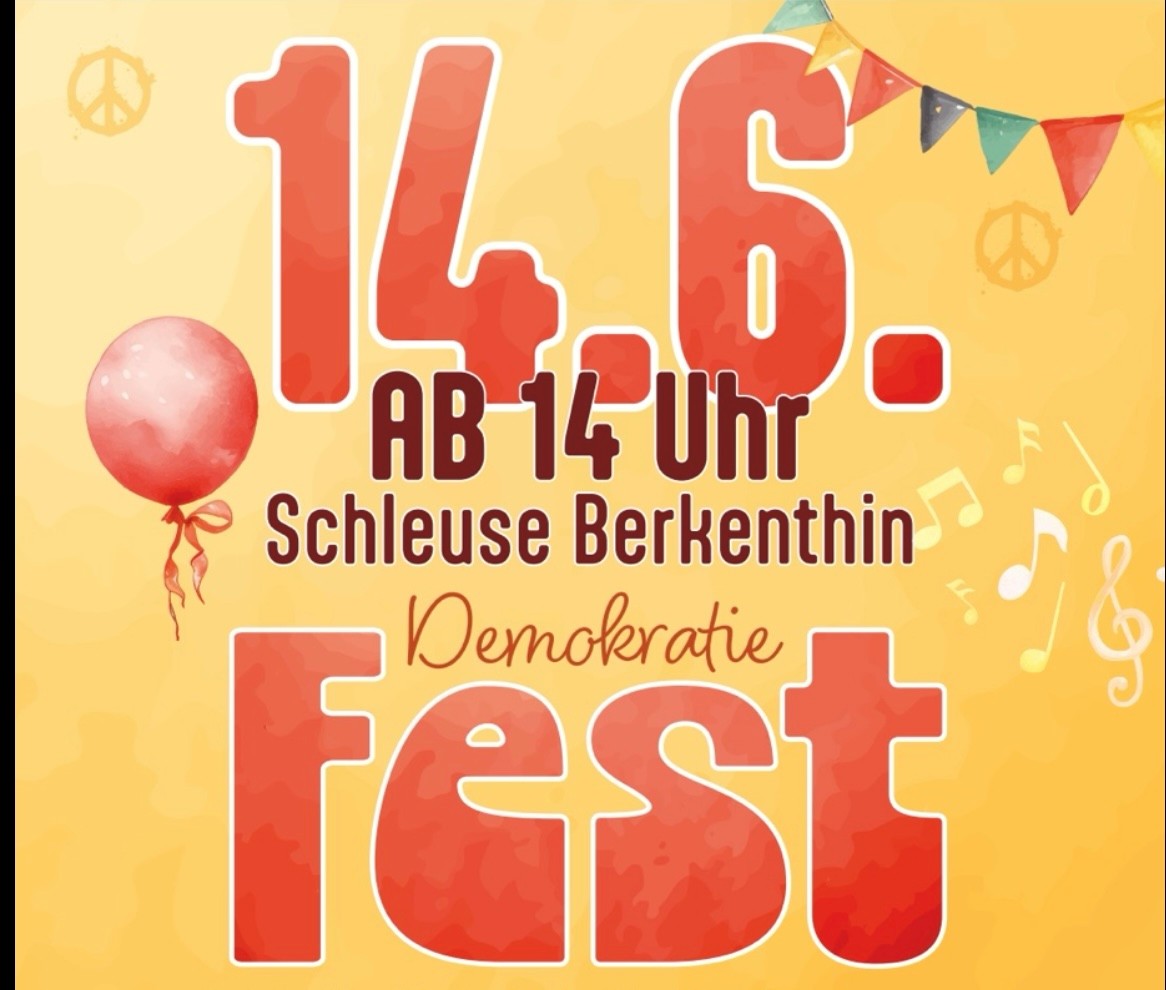 Demokratiefest in Berkenthin Bunt, laut, lebendig! Das Demokratiefest bringt Menschen zusammen!