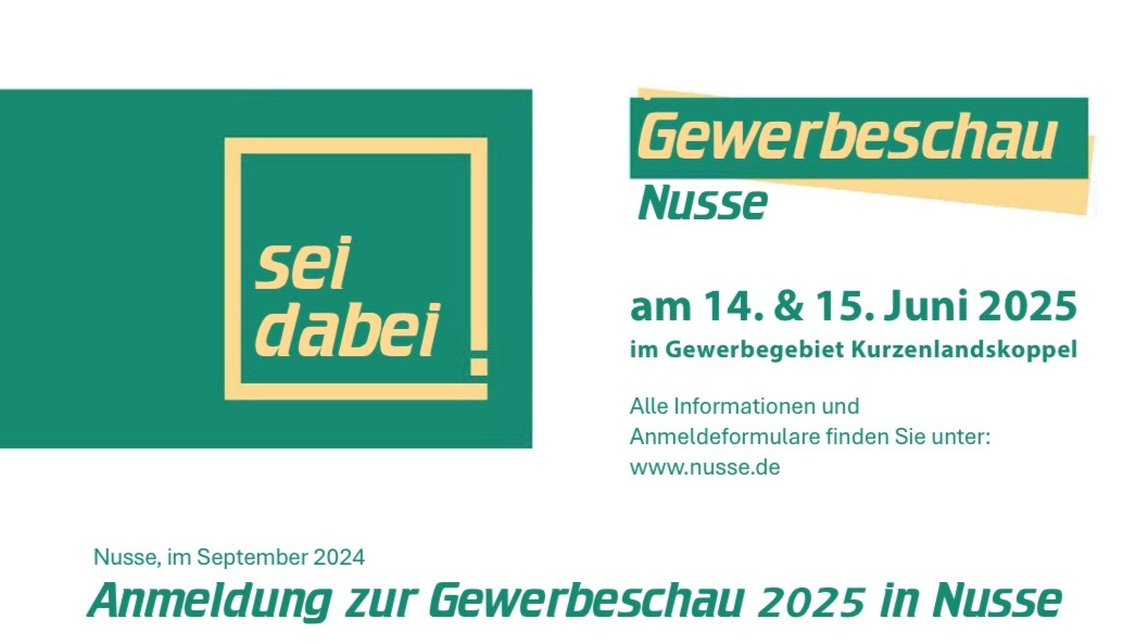 Anmeldung Zur Gewerbeschau In Nusse Noch Möglich