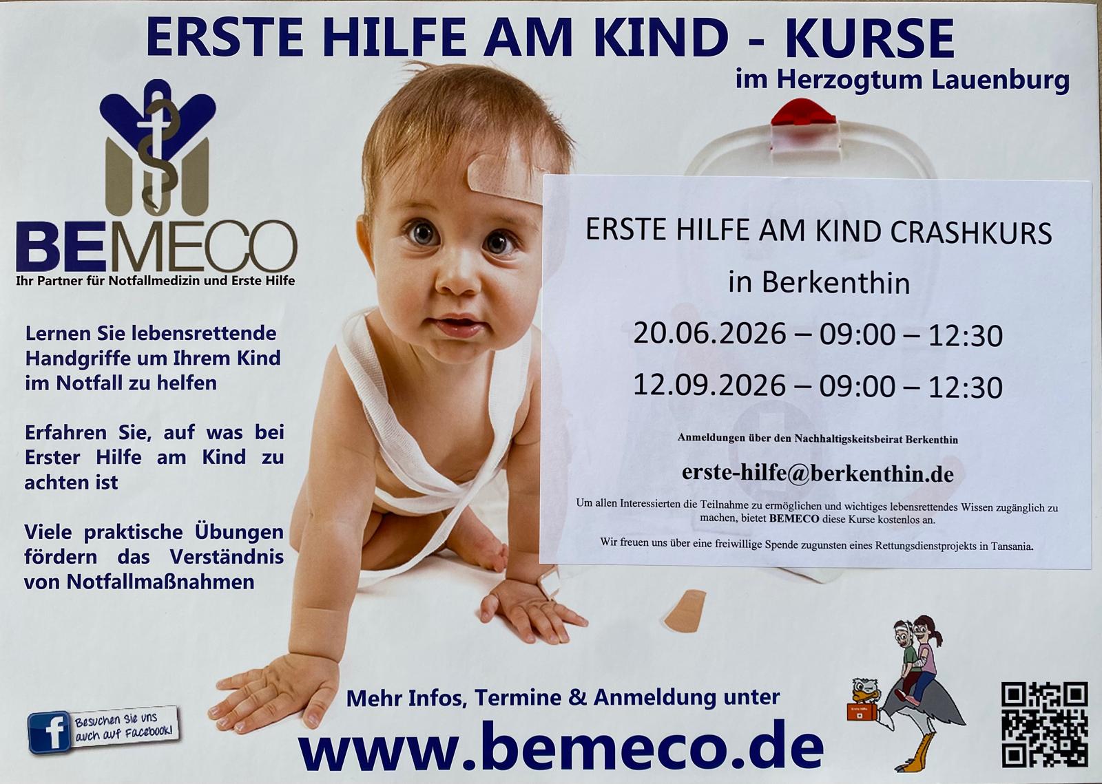 Erste Hilfe An Kind Am 12.09. – Es Sind Noch Plätze Frei!