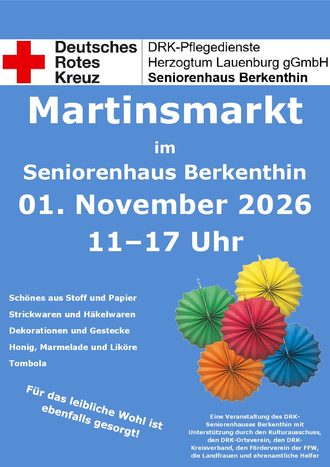 Martinsmarkt Im DRK-Seniorenhaus Berkenthin